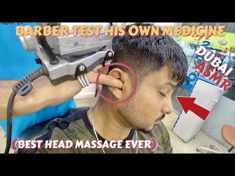 ASMR | Zulfiqar Barber Test His Own Medicine Head Massage 🇦🇪