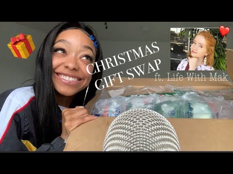 ASMR | CHRISTMAS GIFT SWAP W/ LIFE WITH MAK 🎁🎄