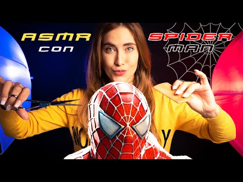 Asmr CORTANDO EL CABELLO a SPIDER MAN | ASMR Español | Asmr with Sasha