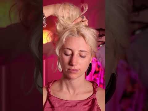 ASMR delicate bridesmaid dress and hair styling ✨ choosing, adjusting, lint rolling and hair styling