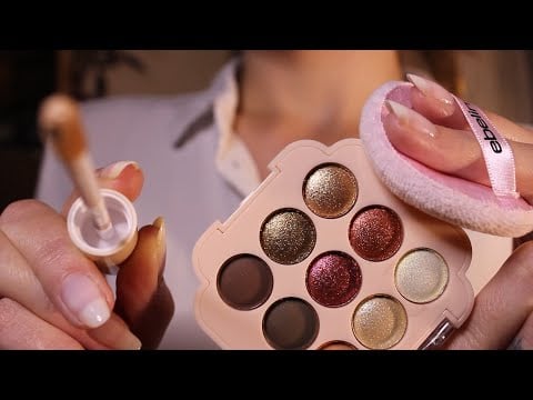 ASMR Cozy Makeup Application ❤️ Gentle personal attention (no talking, layered sounds)