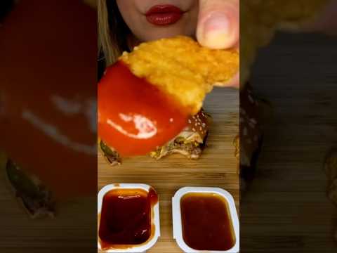 McDonald’s chicken nuggets are the BEST #asmr #chicken #mukbang #shorts #food