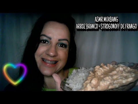 ASMR-MUKBANG ARROZ BRANCO STROGONOFF DE FRANGO #rumo2k #asmr #asmrportuguês #mukbang