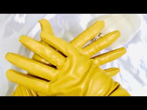 LEATHERLOOK  GLOVES 💛   [[ASMR]]