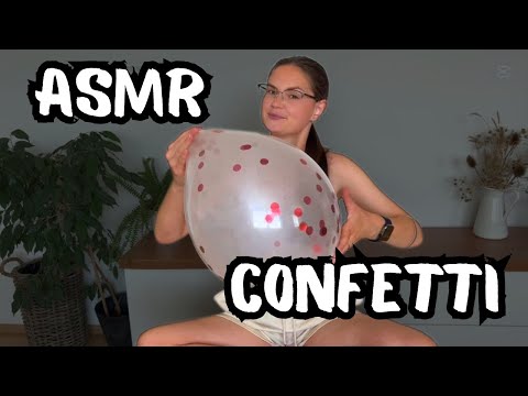 ASMR Balloon Lovers Paradise | Inflating Clear Balloons Filled with Red Confetti 🎈