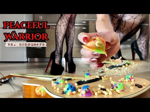 Pea vs. Chickpea Leaches! High Heels Crushing Food! Oddly Satisfying! ASMR