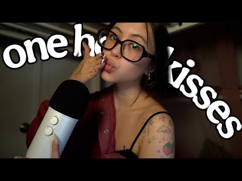 1 HOUR ASMR: Upclose Kisses, Mouth Sounds, and Lipgloss Application ...