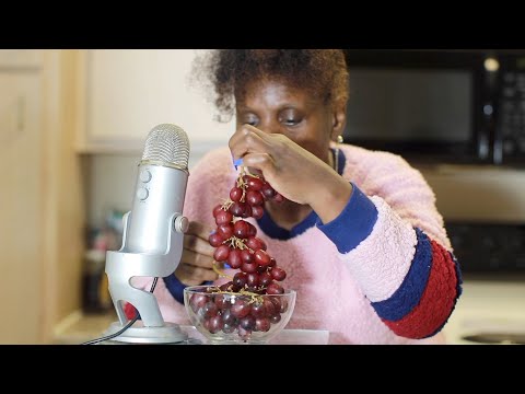 Bowl Of Grapes ASMR Eating Sounds