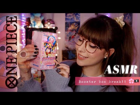 ASMR 🏴‍☠️ One Piece TCG • Tony Tony Chopper 🌸  Booster Box (EB01) Pack Opening! Card Shuffles & Taps