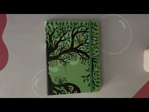 ASMR Tapping On A Tree Patterned Notebook | No Talking