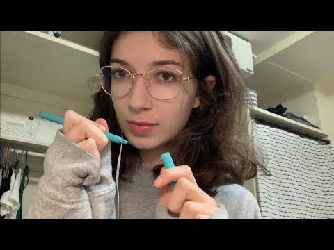 ASMR art student draws on your face (soft spoken, very lofi roleplay)