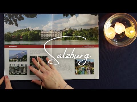 ASMR The City of Salzburg (soft spoken, map tracing, paper sounds)