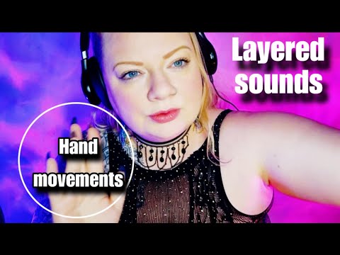 [ASMR] Fizzy sound| Layered sound & visuals| Hand movements| Breathing/blowing sounds (No talking)