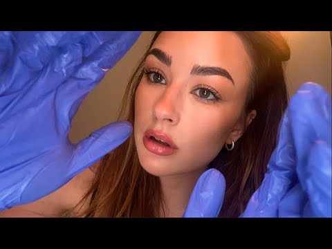 [ASMR] face & upper body inspection and massage (fast, lo-fi)