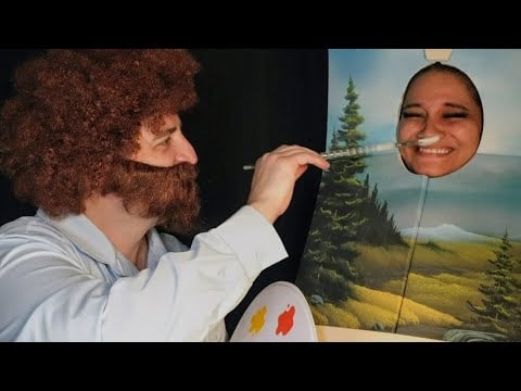 ASMR with My Girlfriend 🎨 Bob Ross Cosplay 
