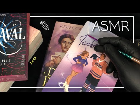ASMR 1 Hour Book Covers ⛸️✨ Tracing, Tapping & Scratching! 📚 (No Talking)