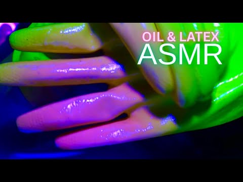 ASMR | Latex Gloves with Oil 🧤💦 | Slippery Sounds