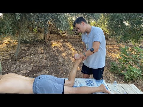 Asmr Massage - Incredible back, arm and head massage in touch with nature