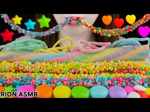 【ASMR】ROPE CANDY PARTY🍭 NERDSROPE,RAMUNE CANDY,ROPE GUMMY MUKBANG 먹방 食べる音 EATING SOUNDS NO TALKING