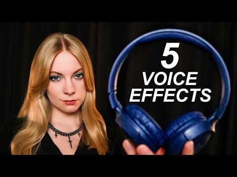 ASMR 5 Voice Effects 🗣️ Ear to Ear Echo, Muffled Questions, Phone Psychic, Cardboard Tube