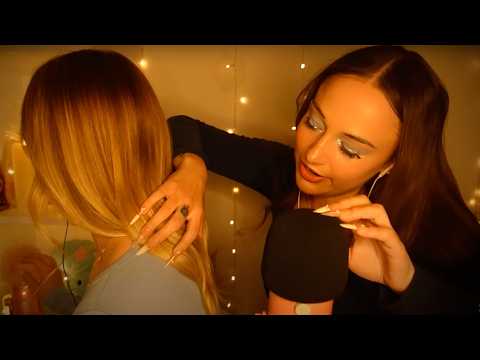 no thoughts, just sleep  🌙✨ Real ASMR on Each other and the Mic 😴