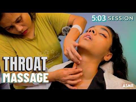 Deep Relaxation Throat Massage Session 5:03 To Fix Your Muscles Pain By Masseuse Shin #asmr