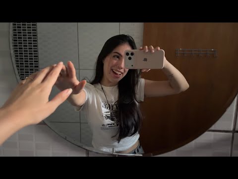 ASMR- TAPPING NA LENTE/ESPELHO, SONS DE BOCA e MOVIMENTOS COM AS MAOS