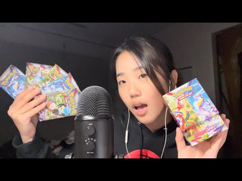 ASMR Pokémon Booster BundleUnboxing: plastic & cardboard sounds, whispered rambling