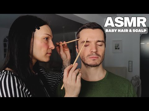 ASMR Baby Hair Removal & Scalp Analysis