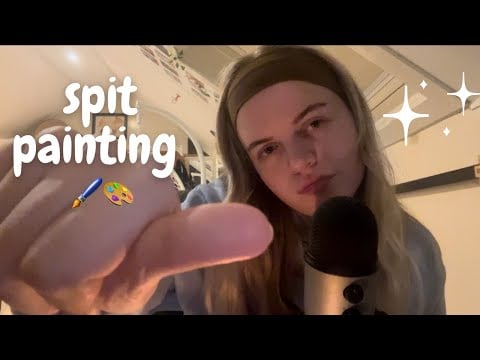 asmr | fast & aggressive spit painting!!