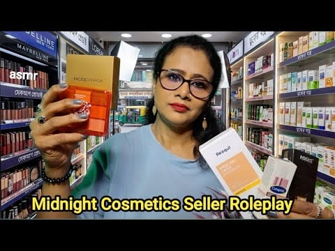 ASMR Midnight Cosmetics Seller 💄 Whispering While Selling Makeup | Relaxing Shop Roleplay for Sleep