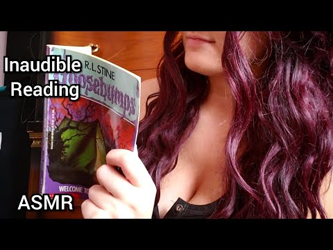 ASMR Inaudible/ Semi-Inaudiable Reading, Gum Chewing(Headphones Recommend)(My First Attempt)