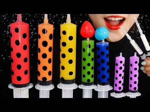 TIKTOK SYRINGE DRINK ASMR TIKTOK SYRINGE MUKBANG 틱톡 주사기 음료수 먹방 ASMR
