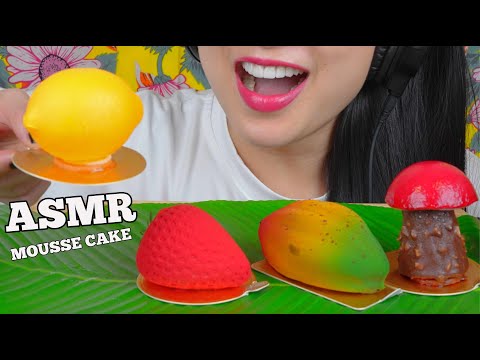 ASMR TOO PRETTY TO EAT MOUSSE CAKE (SOFT EATING SOUNDS) NO TALKING | SAS-ASMR