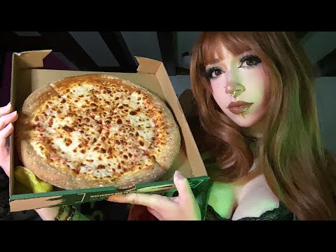 Pizza Mukbang ASMR | Eating Sounds, Tapping, Whispering, Rambling