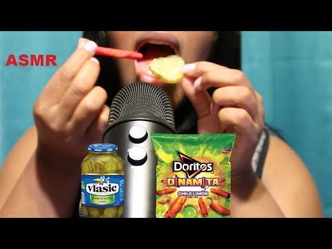 ASMR | EATING PICKLES AND DORITOS DINAMITA | EATING SOUNDS