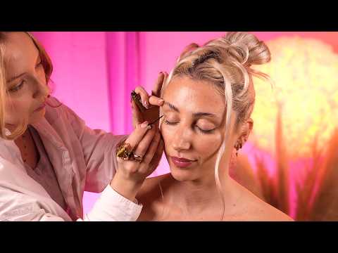 ASMR Perfectionist "Y2K" Make up Application + Up Do Hair Styling | soft spoken
