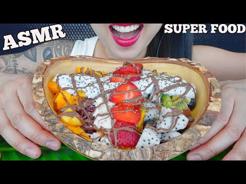 ASMR FRUIT SMOOTHIE BOWL (RELAXING EATING SOUNDS) NO TALKING | SAS-ASMR