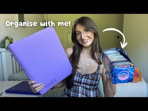 ASMR Organise my new Pokémon binder with me!🗂️ (whispering, card shuffling)