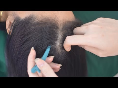 ASMR Scalp Scratching Sounds, No Talking Hair Parting, Hair Tingles For Relaxation ( Triggers )