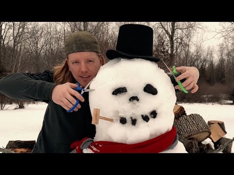 ASMR | Giving a Snowman a Haircut ⛄️