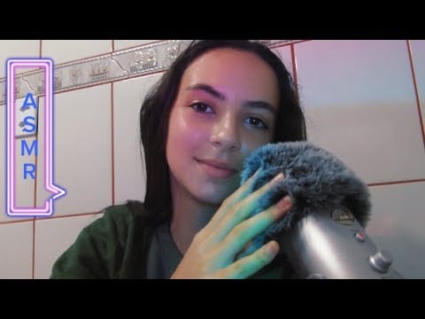 💜ASMR testando minha capa de microfone peluda nova!✨