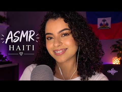 ASMR LENDO SOBRE O PAÍS HAITI 🇭🇹  (com chiclete).