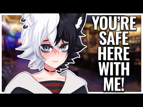 ASMR Roleplay | Goth Femboy Comforts You At A Party 🖤 Whispered Affirmations & Headpats