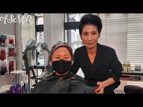 미용실 ASMR 멋내기 새치커버 바르는방법? stylish gray hair cover/Korean beauty salon