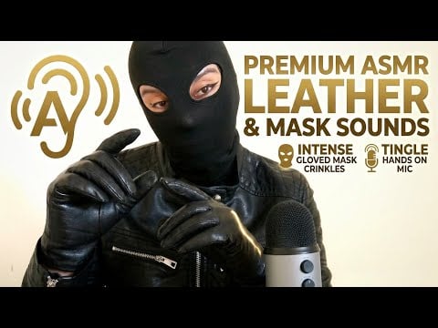 ​🎧 ASMR Leather Jacket &  Mask Sounds (Zipper & leather Glove Tingles) Preview 