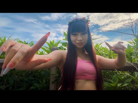 ASMR Outside | Fast & Aggressive Hand Movements, Nail Tapping, Tracing, & More