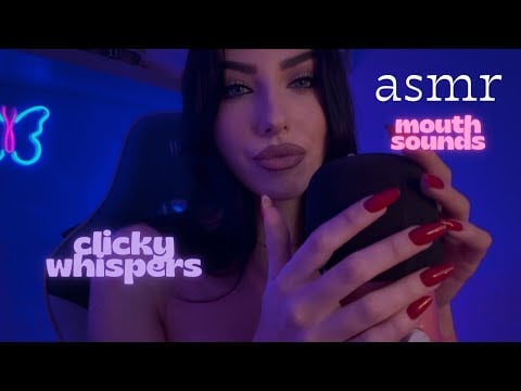 ASMR MOUTH SOUNDS, CLICKY WHISPERS & INAUDIBLE WHISPERING FOR SLEEP
