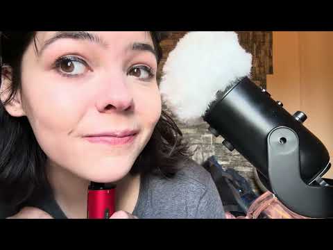 ASMR (TALKING) Brushing the microphone
