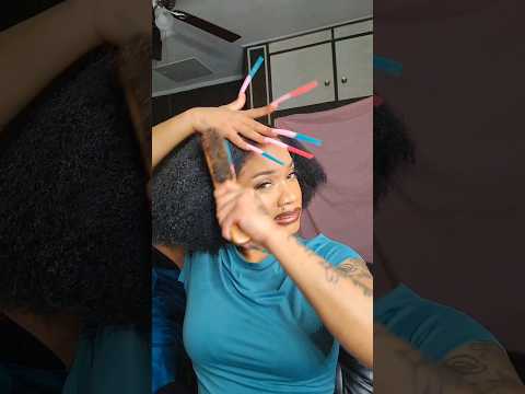 ASMR Hair brushing and styling  🫣 #shorts #asmr